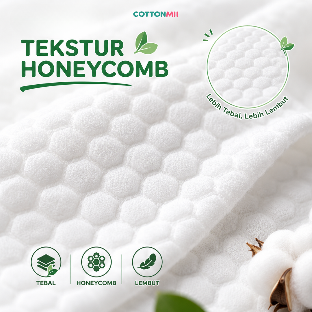 Detail tekstur honeycomb Cottonmii